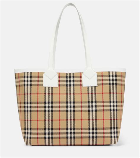 burberry cotton canvas tote bag|burberry checked canvas tote bag.